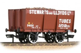 16T Steel Slope-Sided Mineral Wagon 'Stewart & Lloyds' Red OO Scale